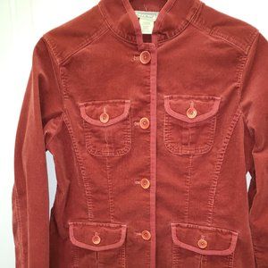 LLBean corduroy jacket rust color